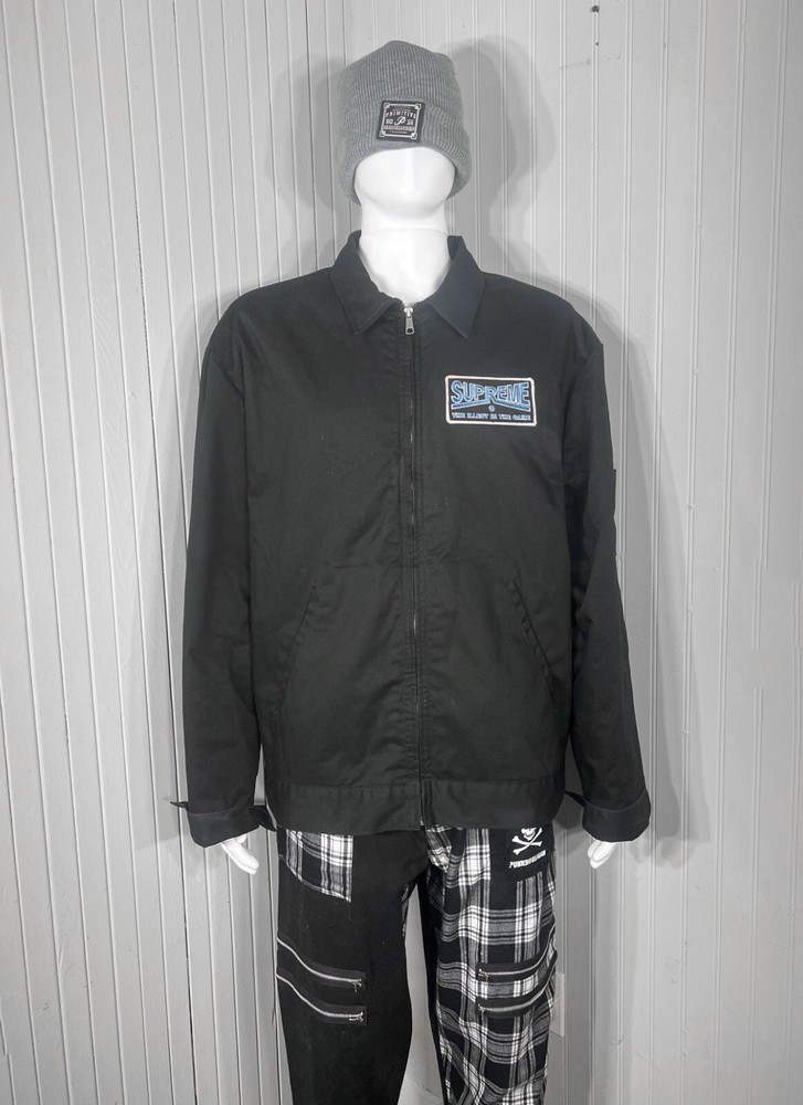 DICKIES 2XLT TALL CUSTOM PATCHED LINED EISENHOWER SKATEBOARDING JACKET EUC!