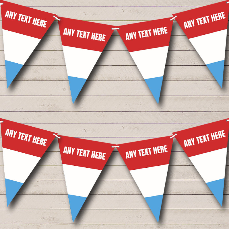 Luxembourg Flag Personalised Birthday Party Bunting