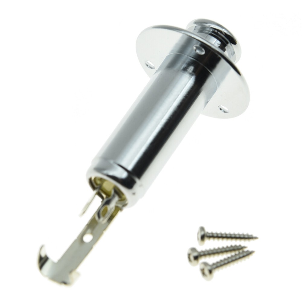 1/4" Acoustic Electric Guitar Mono Endpin Output Jack Strap Button Socket CR