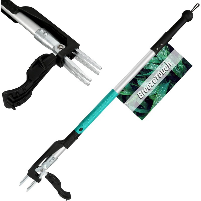 39" Weed Pulling Tool 4-Claw Detachable Weed Puller Tool W/ Long Handle