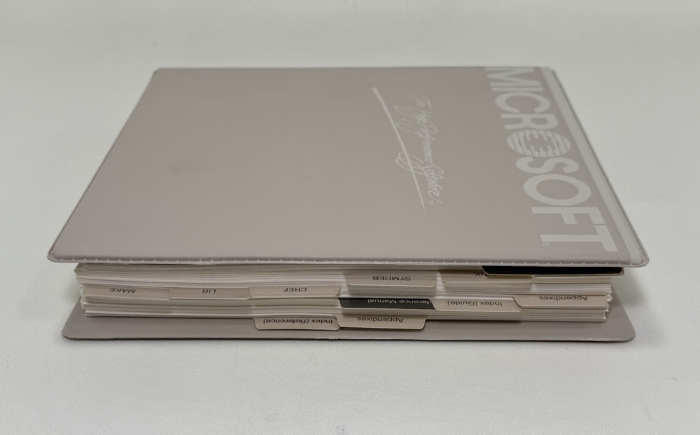 Microsoft Macro Assembler MS-DOS Version 4 Manual, Software, Acrylic Case 1984