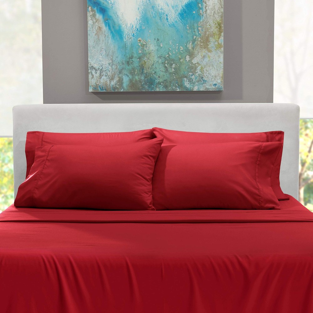 Hearth Harbor Luxury Soft 4 Piece Bed Sheet Set Extra Deep Pocket Fitted