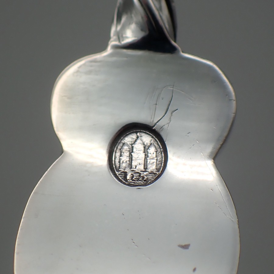 Ornate Serving Spoon Danish 833 Silver 1905