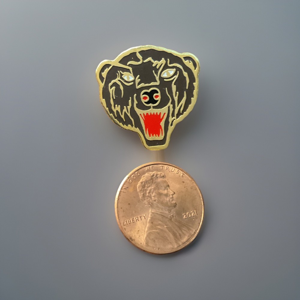 Enamel Black Bear Mascot Backpack Lapel Hat Pinback Pin
