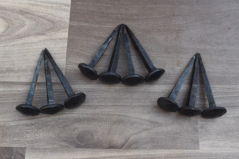 10 Pcs Hand forged iron blacksmith Nails vintage Solid Rustic Door Gate Nails