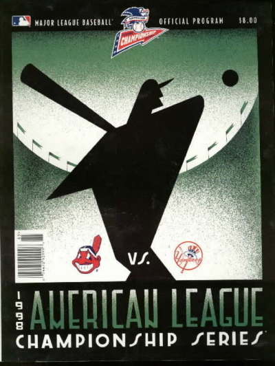 1998 ALCS Program - Yankees vs Indians Derek Jeter MVP