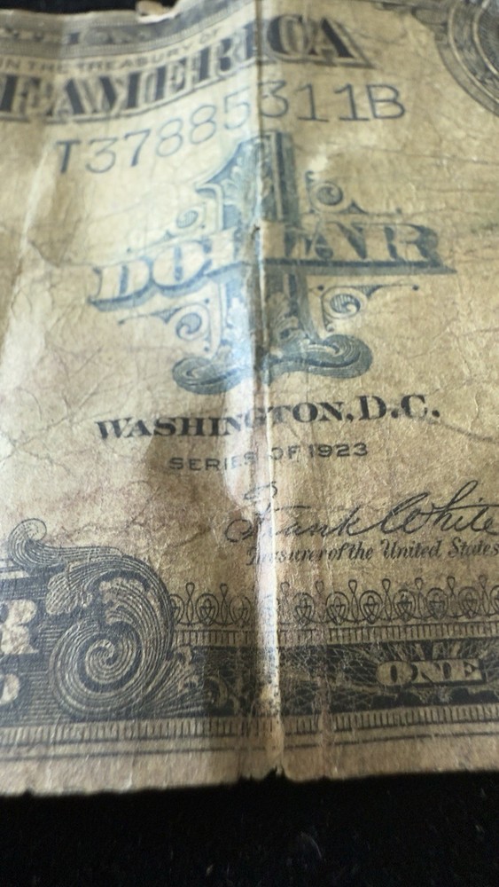 1923 $1 Silver Certificate Large Note Blue Seal