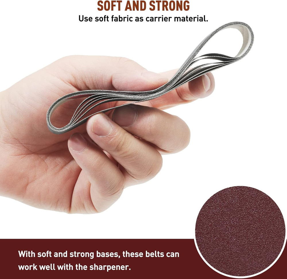 45 Pcs 3/4" X 12" Replacement Knife Sharpener Sanding Belt Kit for Work Sharp Kn