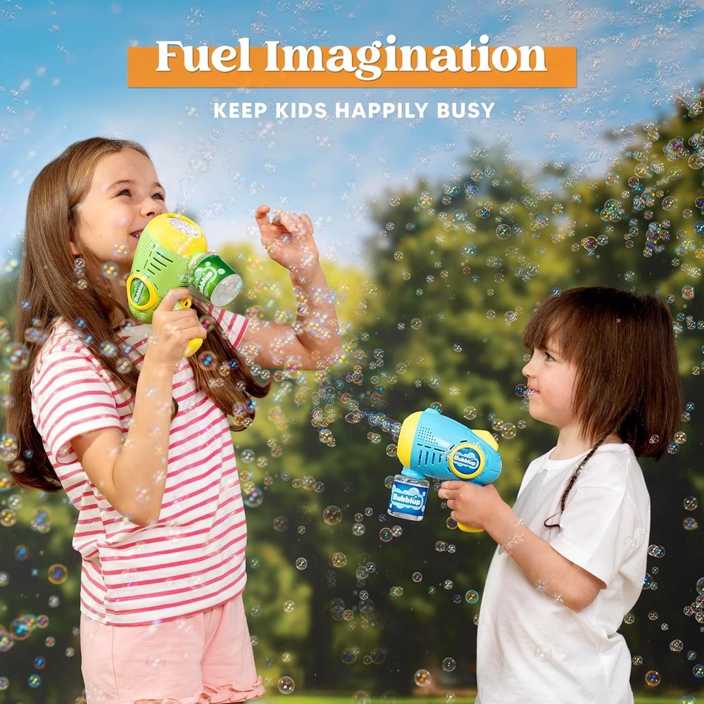 LED Light-Up Bubble Guns Set - 2 Automatic Bubble Machines for Endless Joy