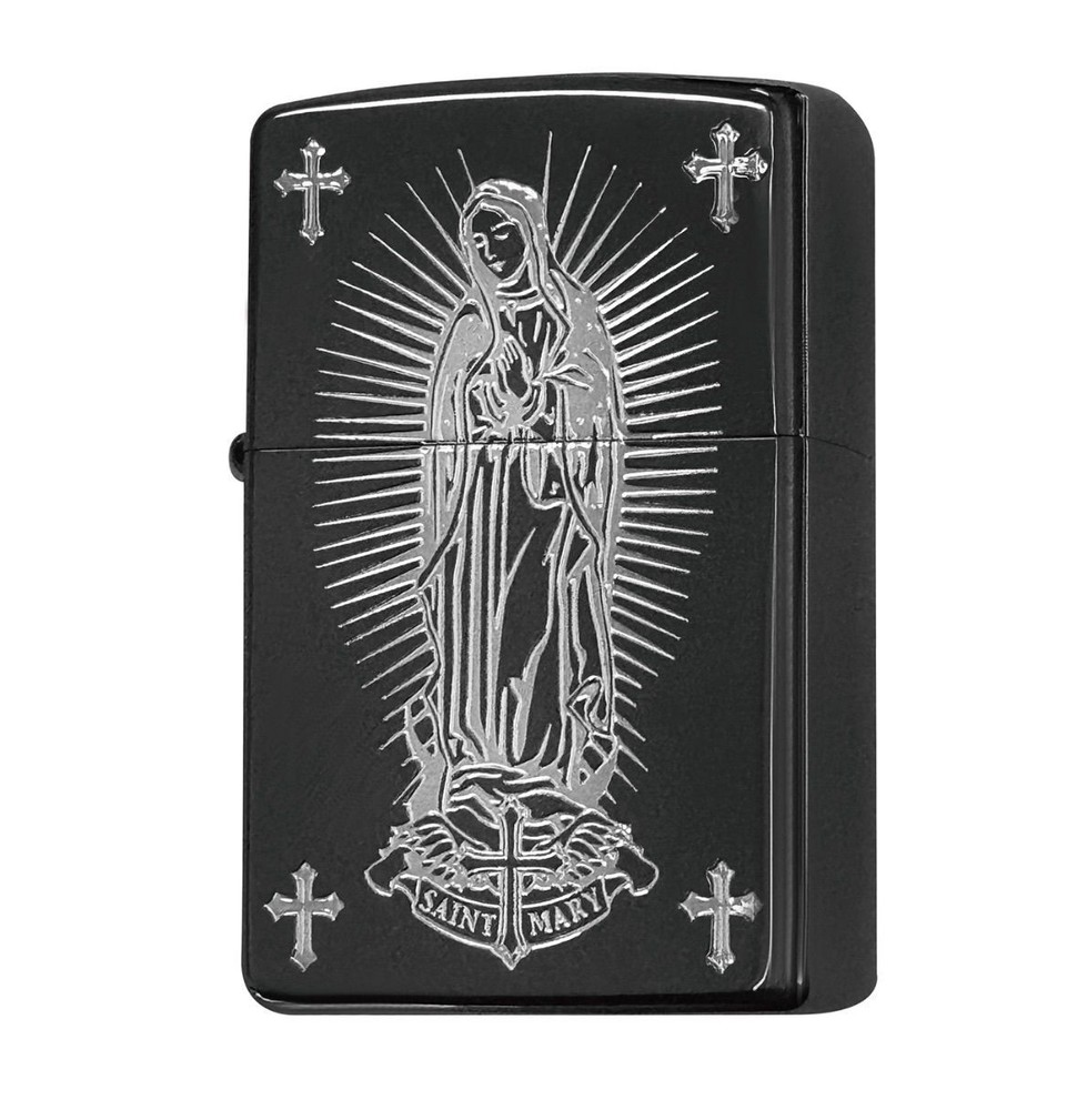 Zippo Maria Cross Antique Black Lighter