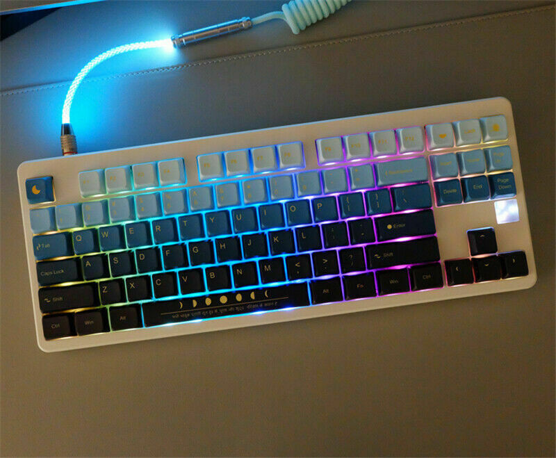 Moonbeam Keycaps Moon Gradient PBT 123 Set Key XDA for Cherry MX