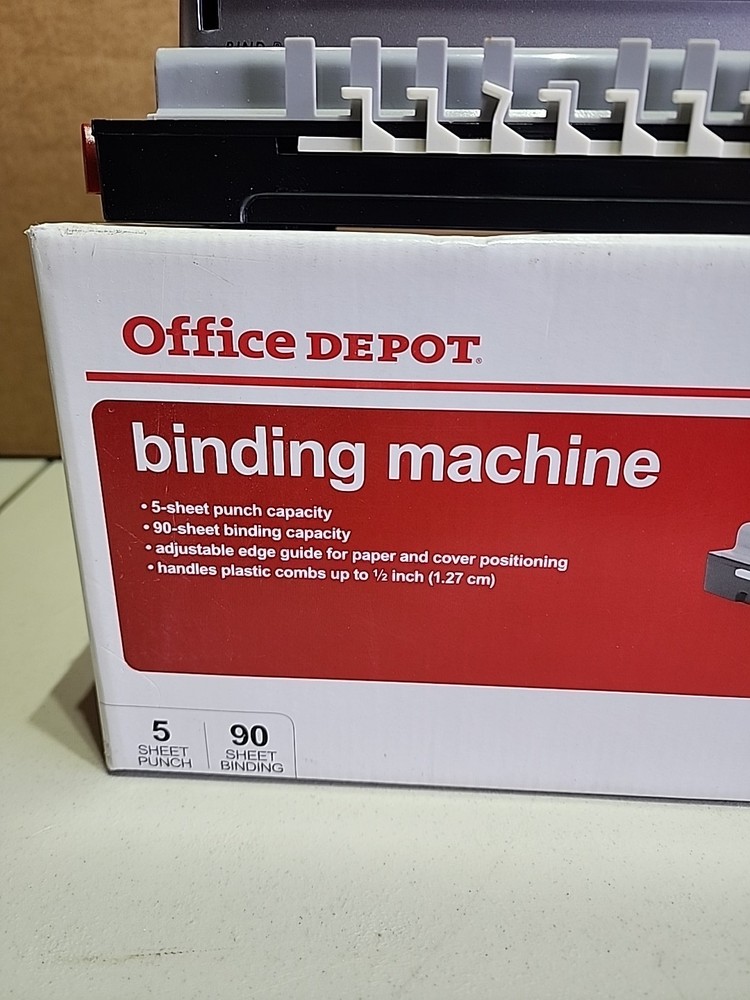 Office Depot 5 Sheet Punch Capacity Machine 90 Sheet Binding Capacity Ms1