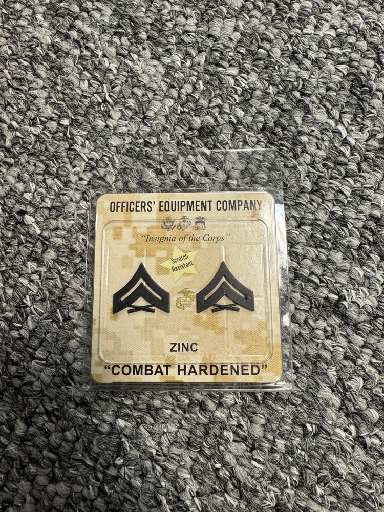 Marine Corps Chevron Black Metal CPL Corporal
