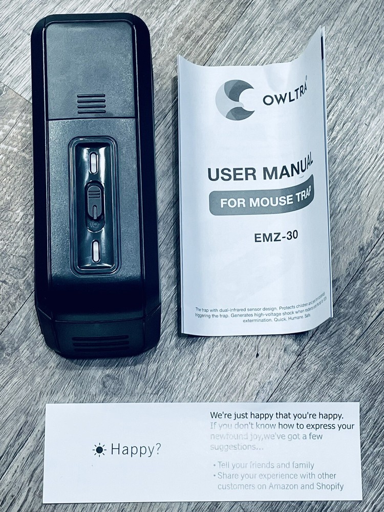 OWLTRA Electronic Mouse Trap Quick & Humane 4AA Batteries (not included) 🆓 SHIP