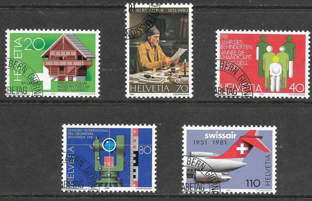 Switzerland (1981) - Scott # 694 - 698,   Used