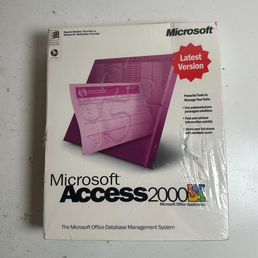 Microsoft Access 2000 Latest Version Office Database Management Software System