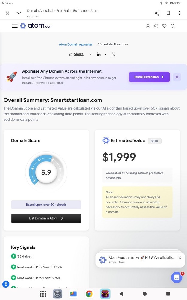 💥 SMARTSTARTLOAN.COM DOMAIN NAME ESTIMATED VALUE IS $789.00-$2000.00