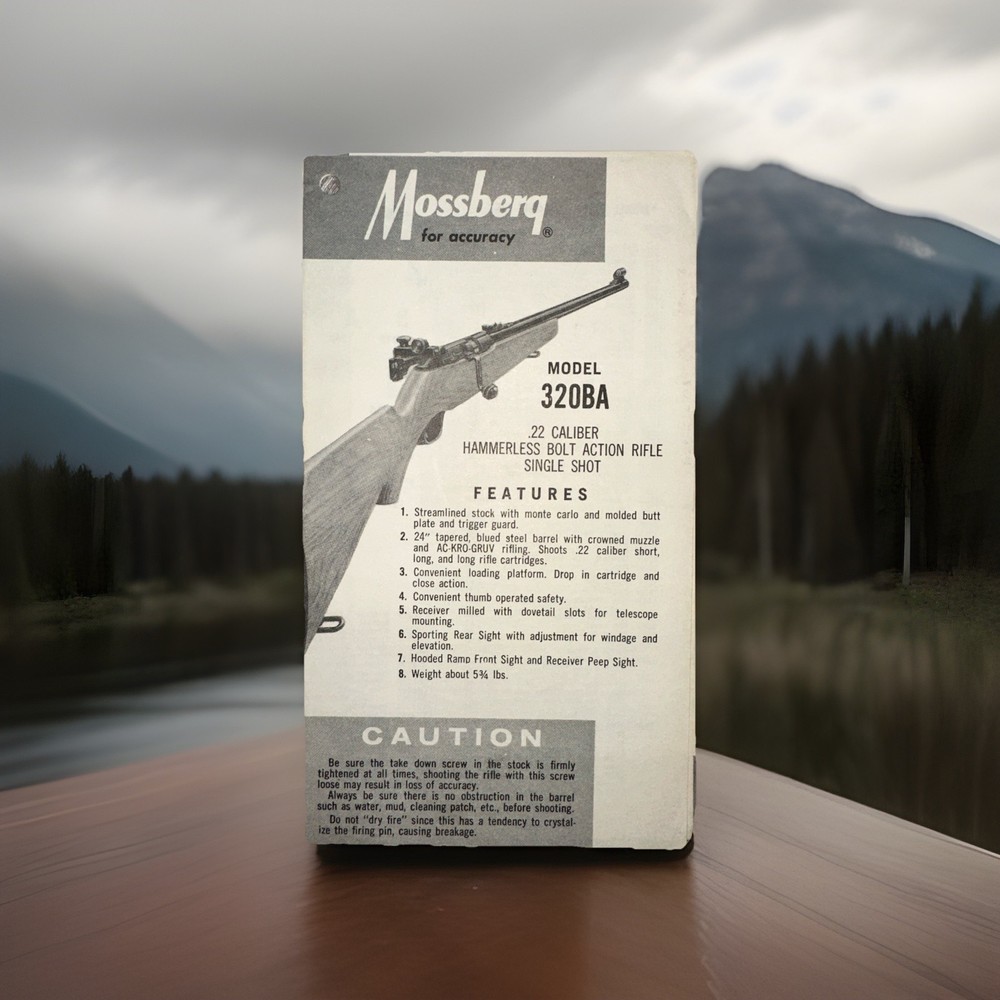 Mossberg Model 320BA Owners Instructions Manual