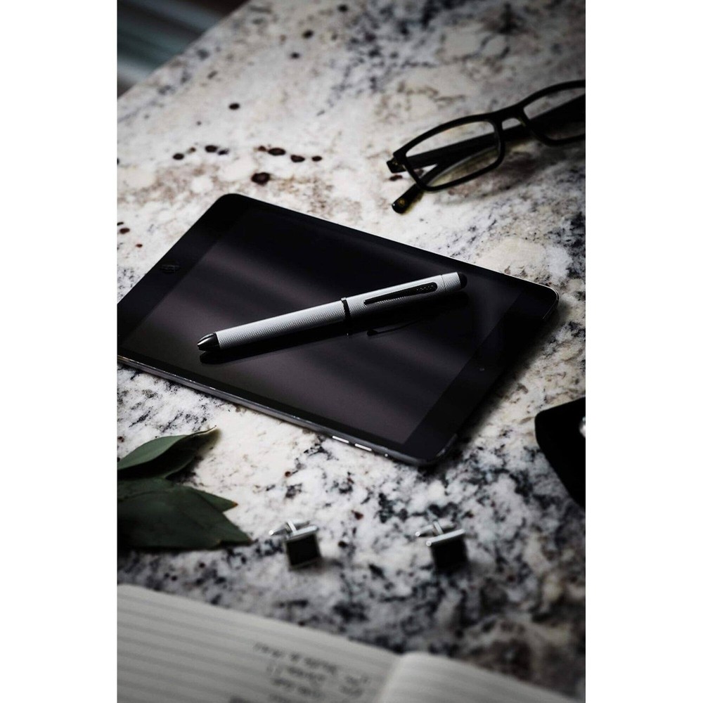 Cross Multifunction Pen Tech3+ Brushed Chrome PVD Diamond Pattern AT0090-21