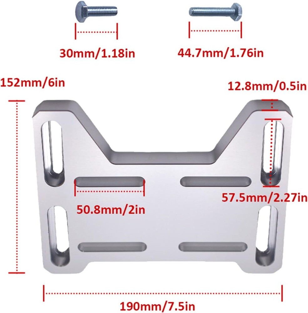 Adjustable Mini Bike Mounting Plate Adapter Bracket for Predator 212cc
