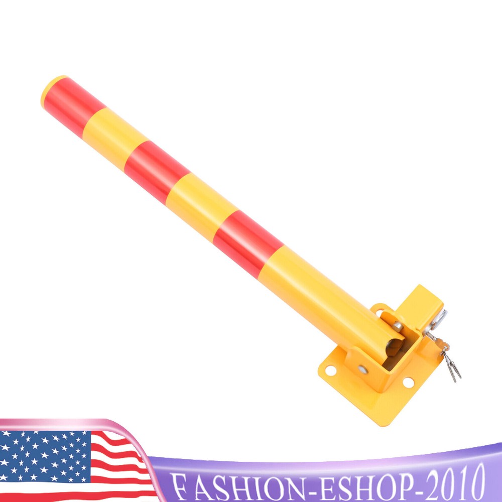 Automatic Locking Parking Post Safety Bollard Iron Pipe Traffic Post Barrier NEW