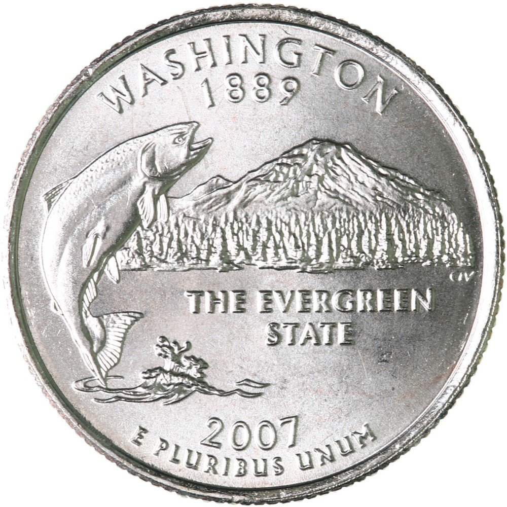 2007 D Washington State Quarter Satin Finish