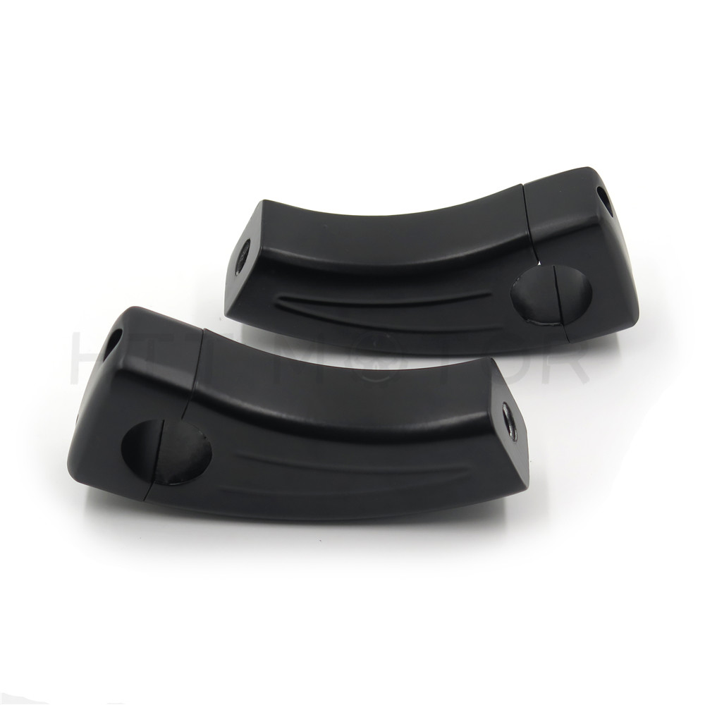 Pair 3.5 " Tall Black 25mm 1" HANDLEBAR RISER PULL BACK RISER Bar Black