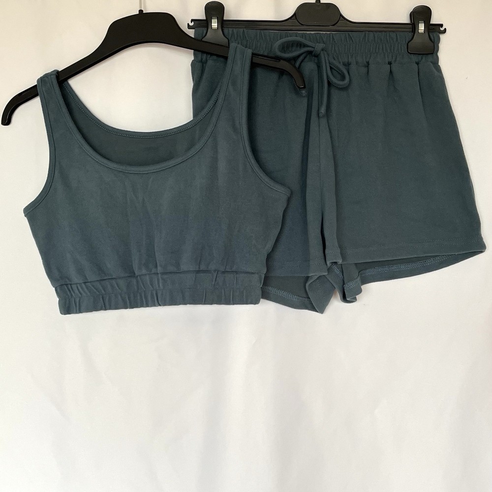Shein size S teal co-ord workout set