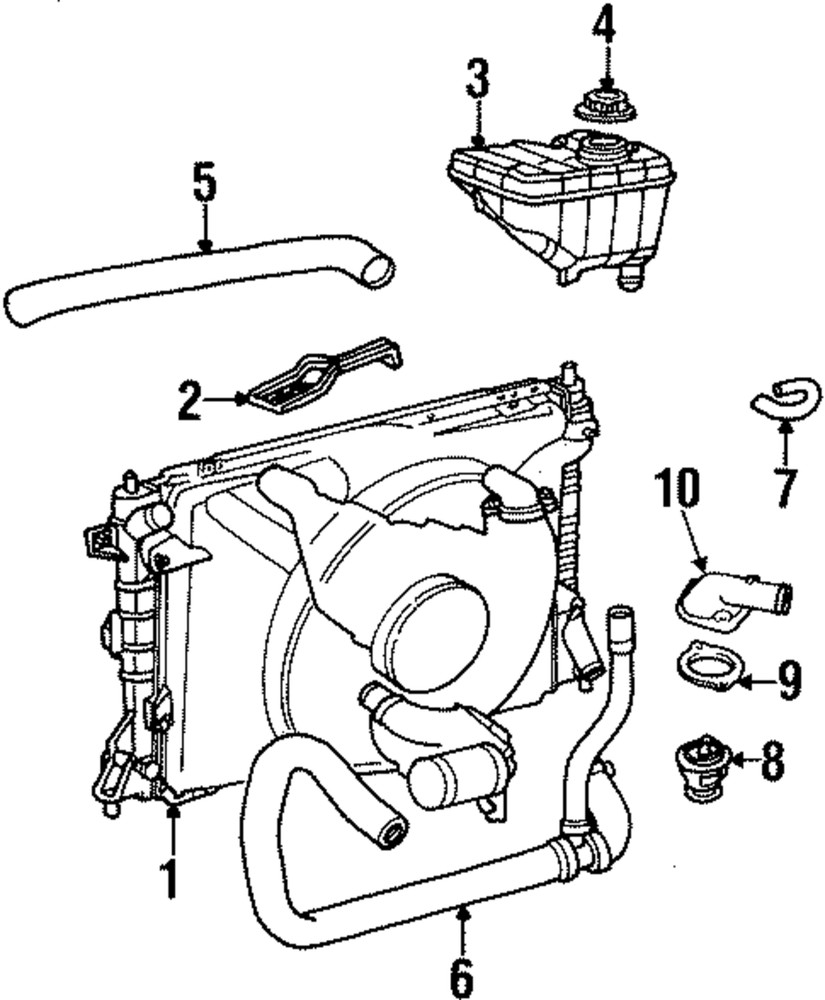 Genuine Ford Radiator Mount Bracket F5AZ-8A193-B