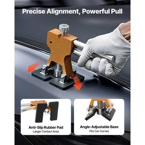 Dent Puller Kit 60 PCS Paintless Dent Removal Kit with Golden Lifter
