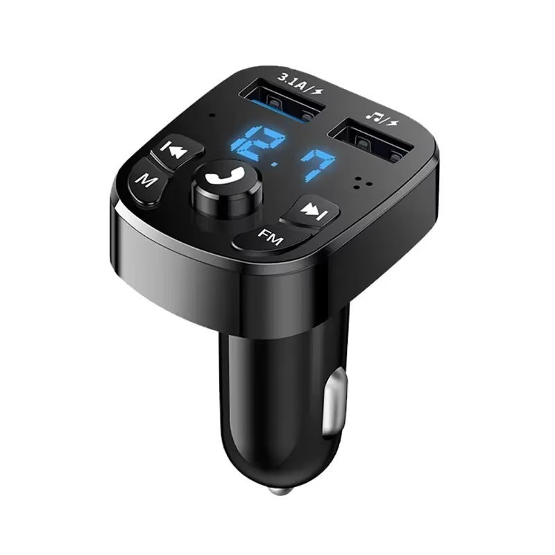 Bluetooth 5.0 Car Wireless FM Transmitter Adapter 2 USB PD Charger AUX