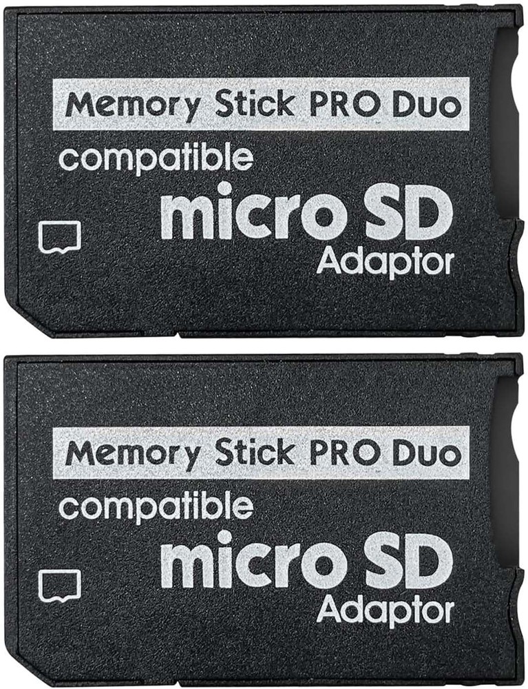 Latest PSP Memory Stick Pro Duo Adapter - 512GB Micro SD Support, 2 Pack