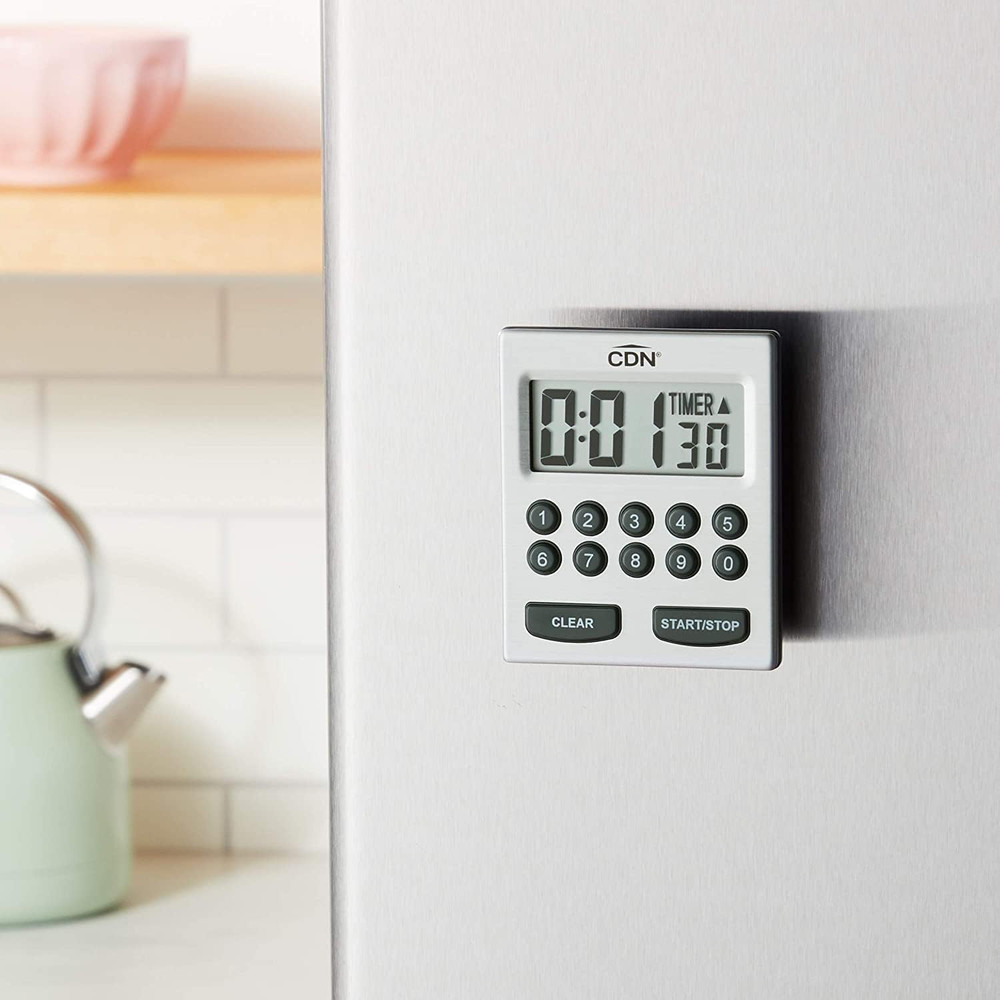 Direct Entry 2- Alarm Digital Kitchen Timer | Counts up & Down, 10 Hours by Hour