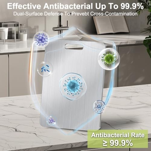 Titanium Cutting Board for Kitchen, Stainless Non Stick Chopping Board, Large