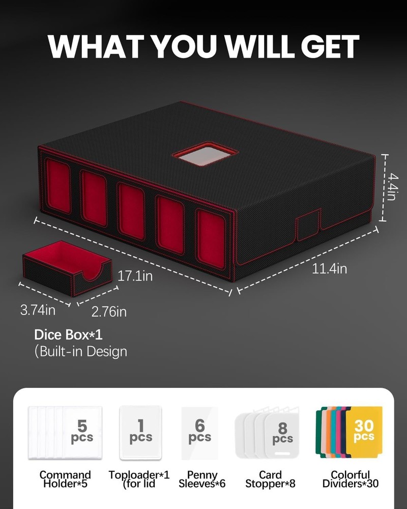 Large Capacity Card Storage Box for Trading Games
