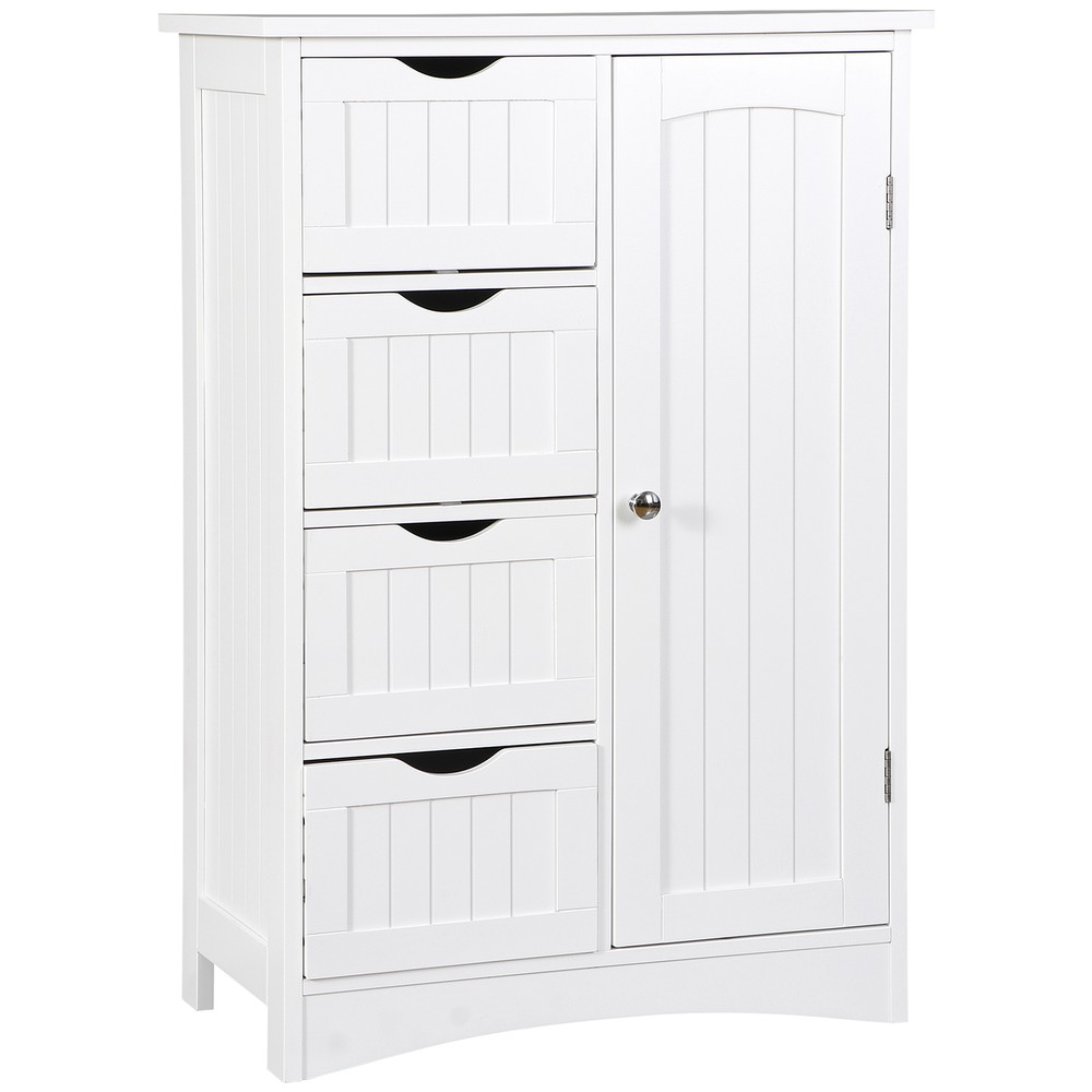 Bathroom Storage Cabinet Freestanding Floor Storage Cupboard Adjustable Shelf