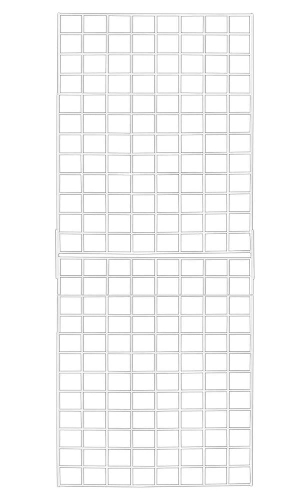 Gridwall Panel 2' x 6' - Total Measures Display White 2 Legs Stand Metal