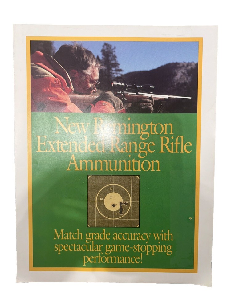 Remington Extended Range Ammunition Vintage Print Ad Advertisement Brochure