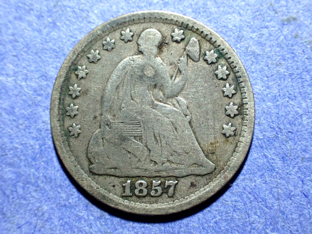 1857 Liberty Seated Half Dime  G/VG