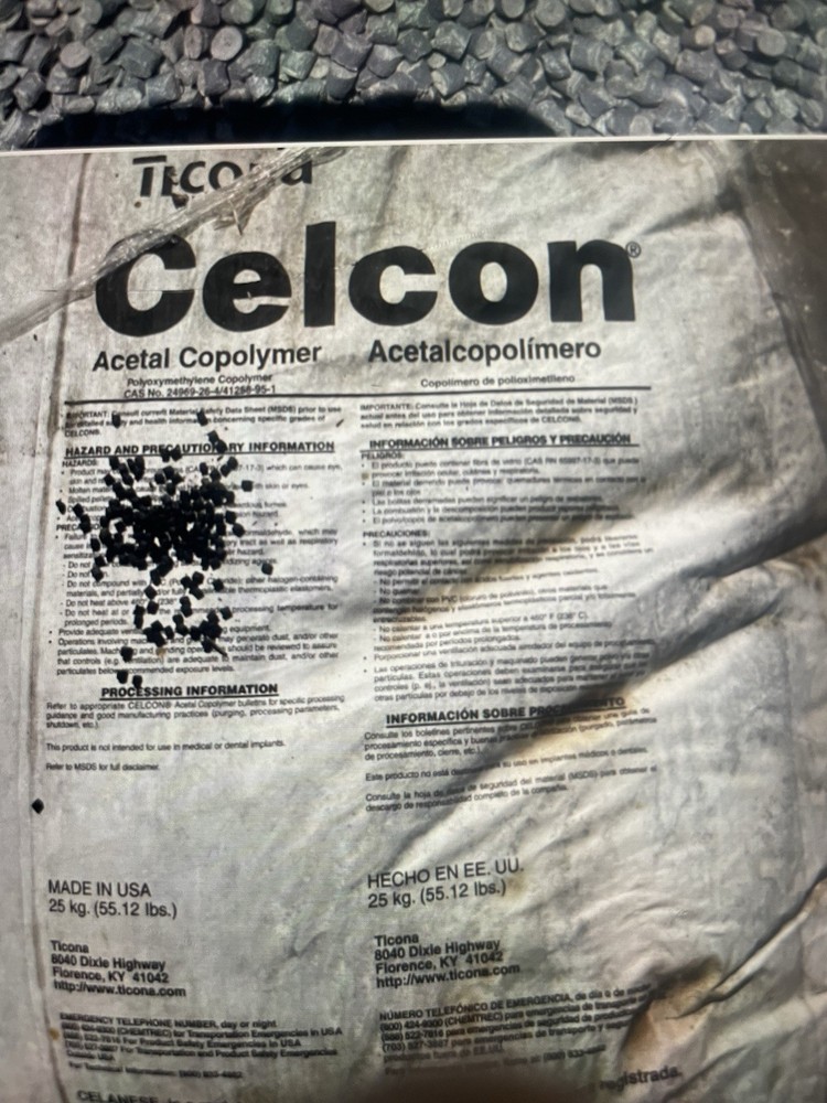 CELCON 20 lbs Copolymer Black GC25A Injection Mold Plastic Pellet corn hole