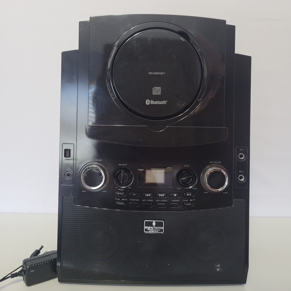 Singing Machine ISM990BT Bluetooth Karaoke System CD Player iPad iPhone Android