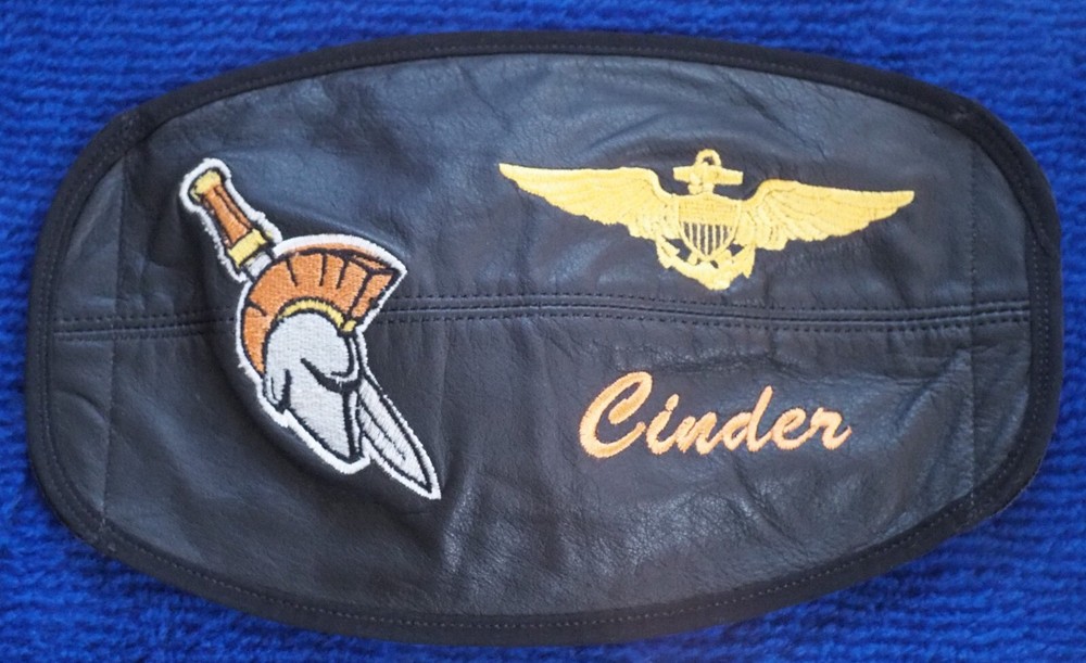 USN VF-154 Leather Visor Cover