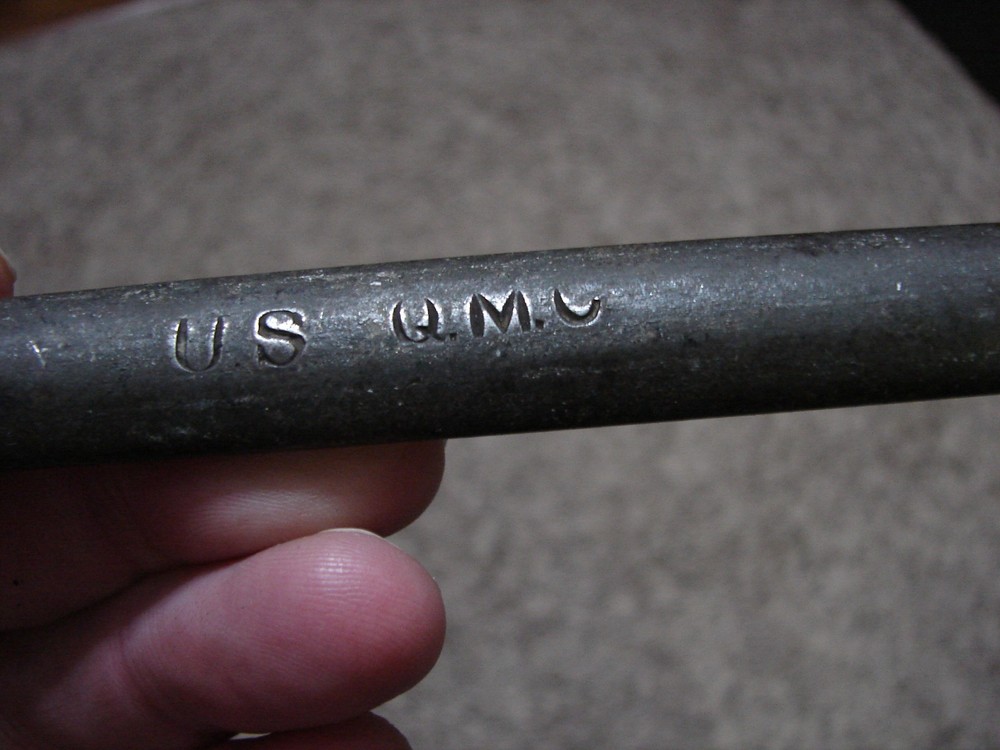 Antique US Army Quartermaster Corps Forged Fork Tool Fire Poker Blacksmith Tool