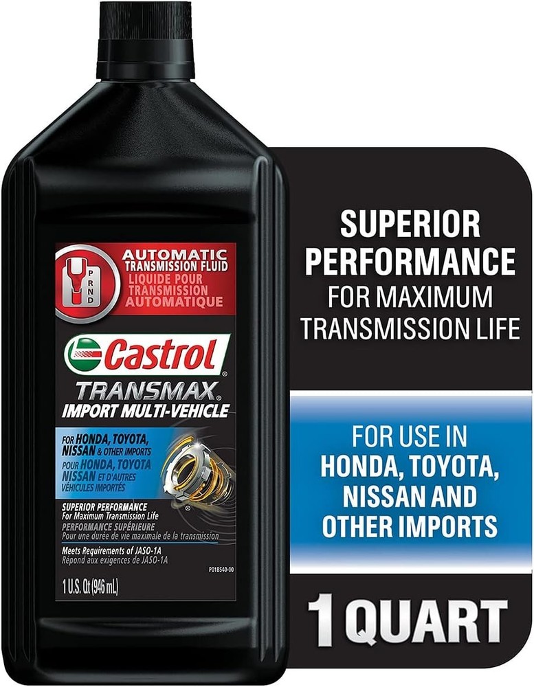Castrol Transmax Import Multi-Vehicle Automatic Transmision Fluid, 1 Quart,...