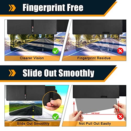 2 Pack Polarized Sun Visor Extender/ Extension with PC Lens and Side