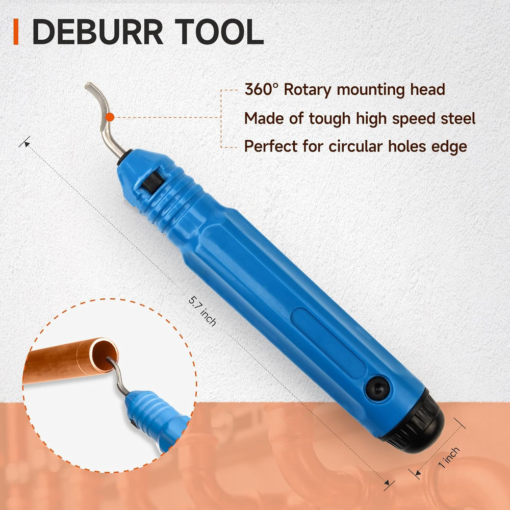 Copper Pipe Pressing Tool Kit with Cutter&Deburring Tool for Propress Copper Fit
