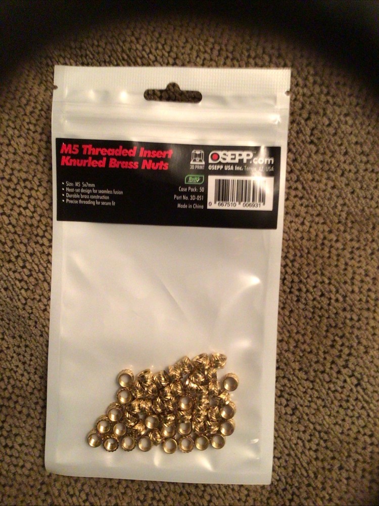 3DPrinterM5 Threaded Insert Knurled Brass Nuts 5x7mm Little Head Set Nuts Heat