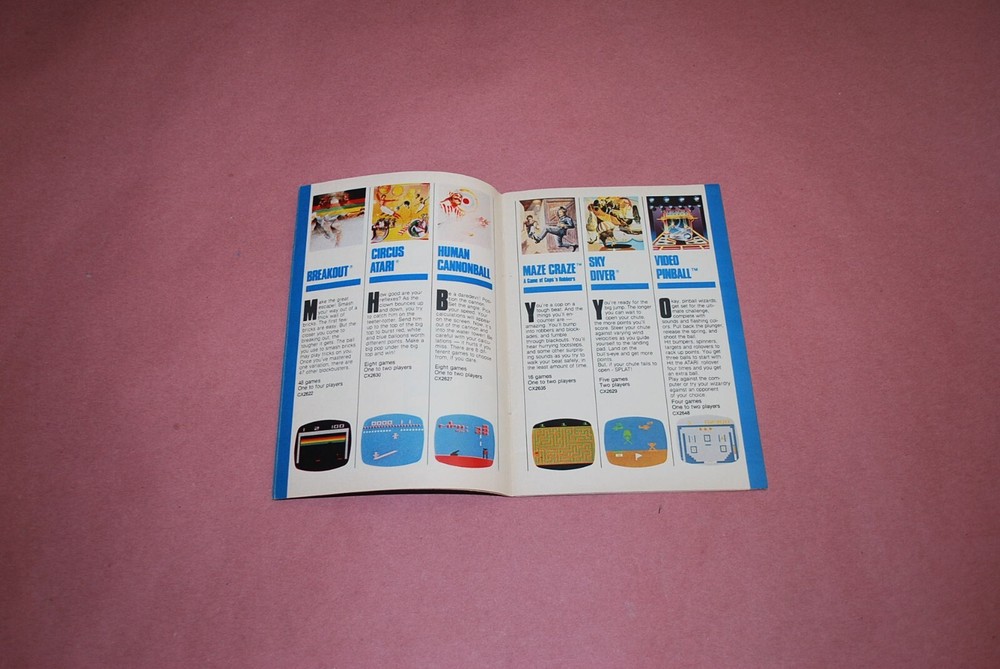 ATARI CATALOG 45 GAME PROGRAM CARTRIDGES