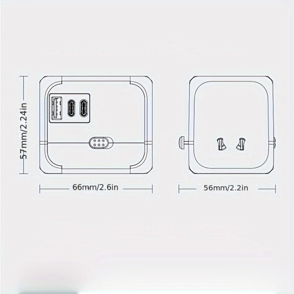 Foldable European Travel Plug Adapter For 180+ Countries, Compact