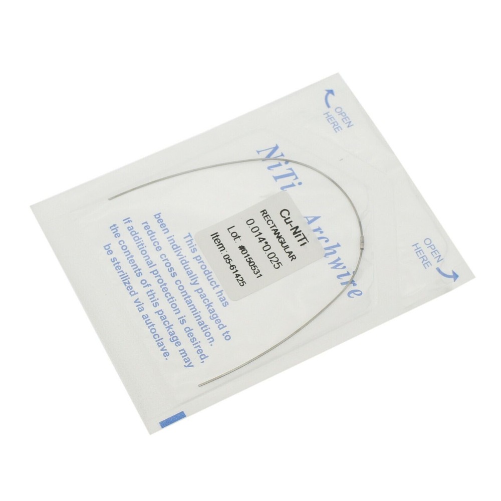 Dental Orthodontic Super Elastic Arch Wire Cu-NiTi Rectangular Stop Preformed